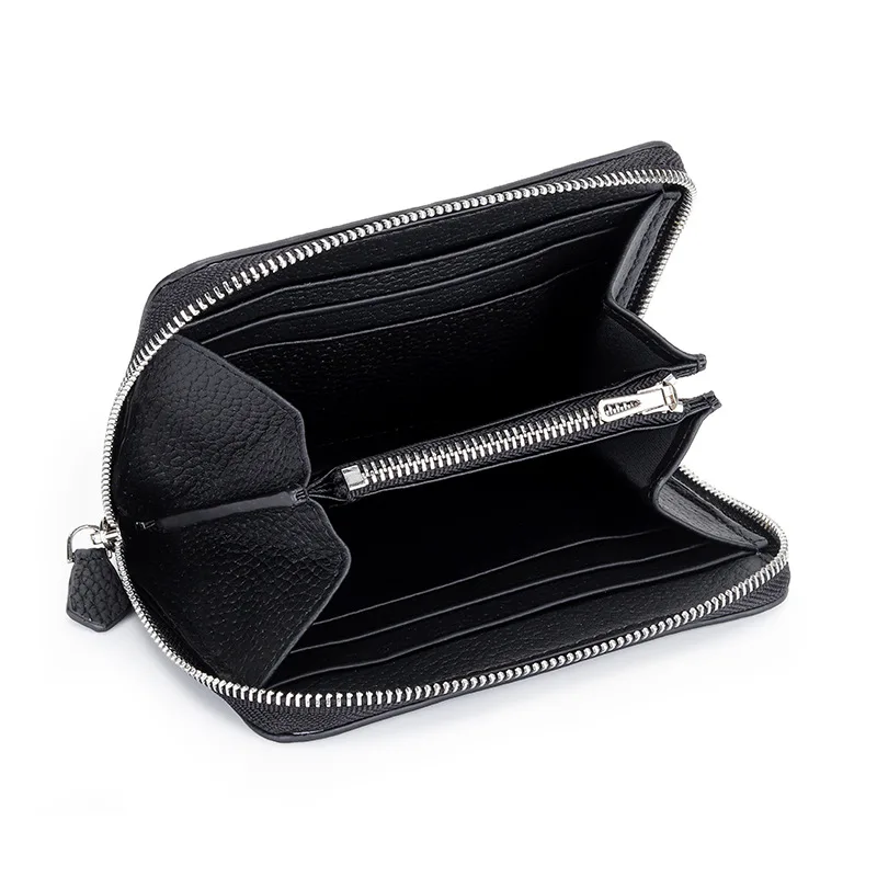New Women Short Wallet Many Department Ladies High Quality Small Clutch Money Bag Coin Card Holders Cowhide Purse Female Wallets