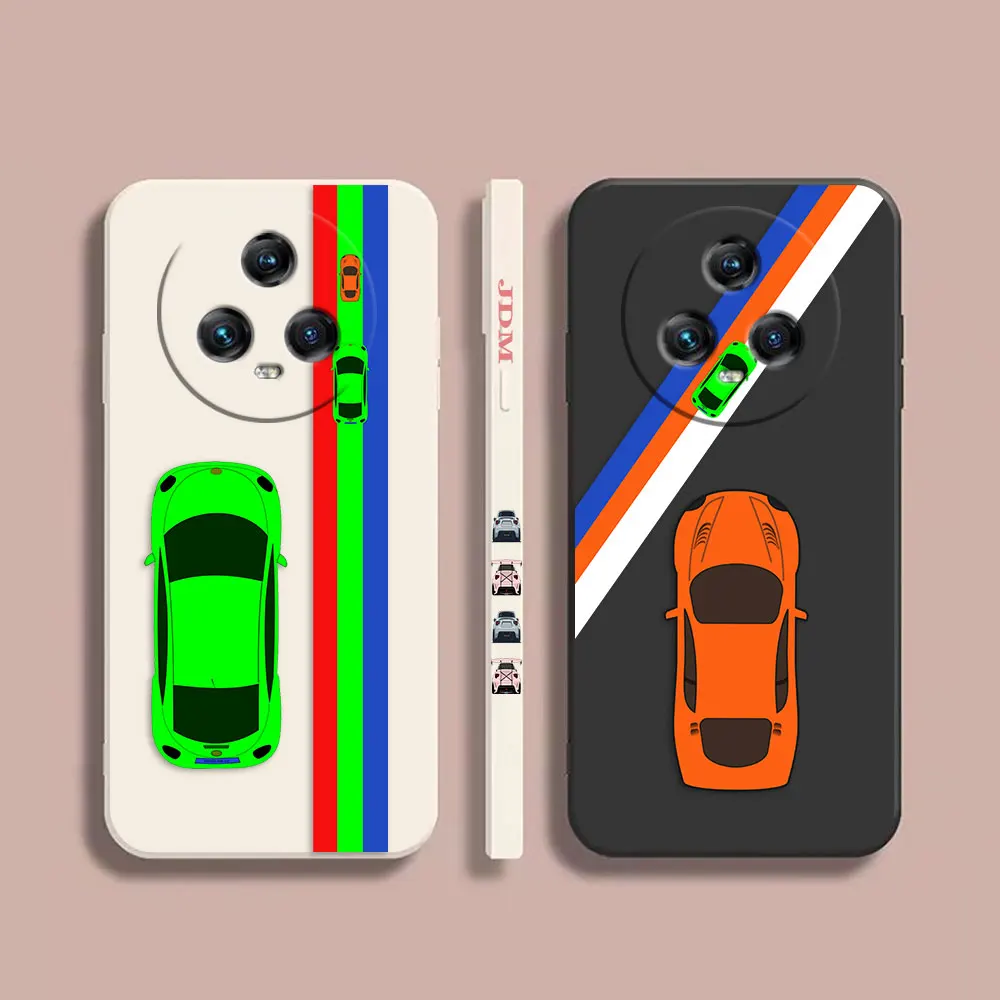 

Case For Honor MAGIC 4 5 Note 10 V10 V20 V30 V40 X10 X20 X30 X40 X40I PLAY 5T 6T PRO MAX 5G Case Funda Shell Cartoon Sports Car