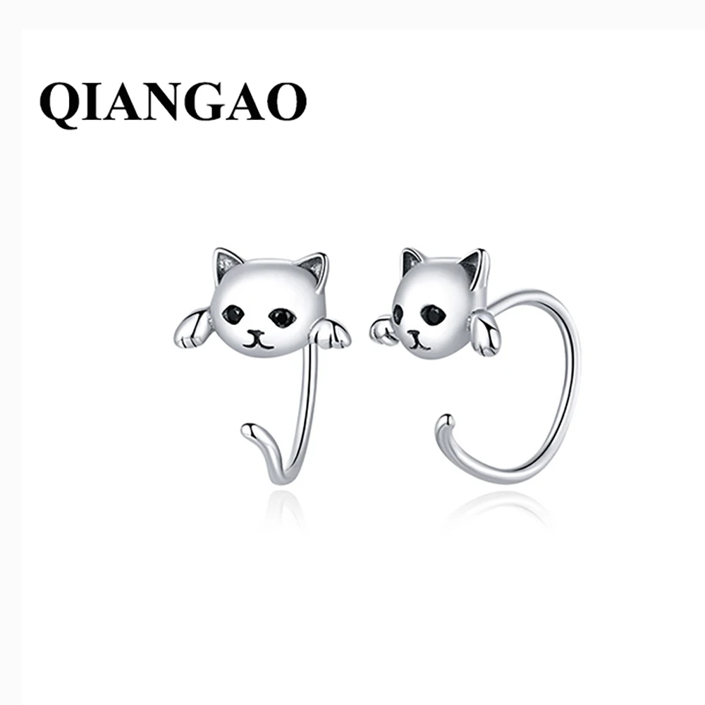 

QIANGAO аниме серьги-гвоздики для женщин милые серьги в виде кота ювелирные изделия