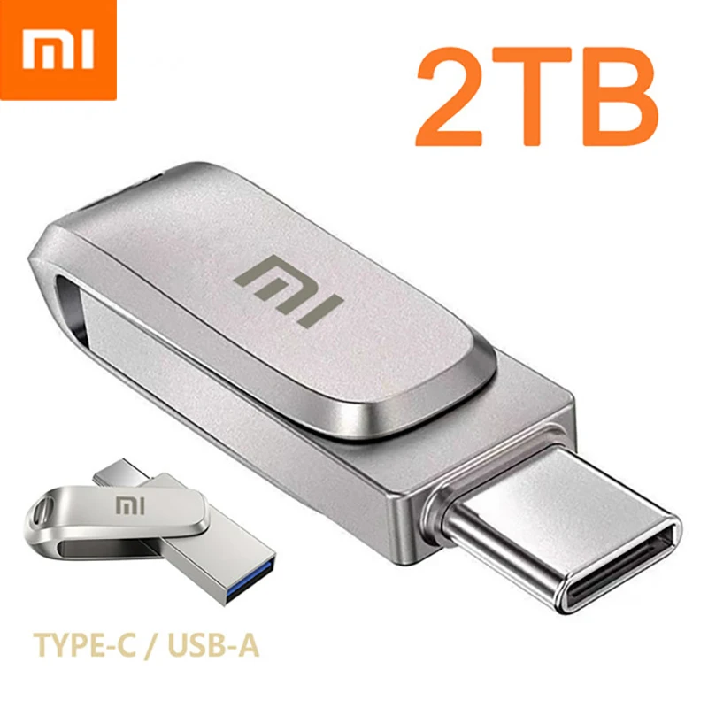 

XIAOMI Type-C Pen Drive USB3.1 Flash Drive 2 in 1 2TB High-Speed Metal 1TB Thumb Usb PenDrive U Disk For Memory Data Storage