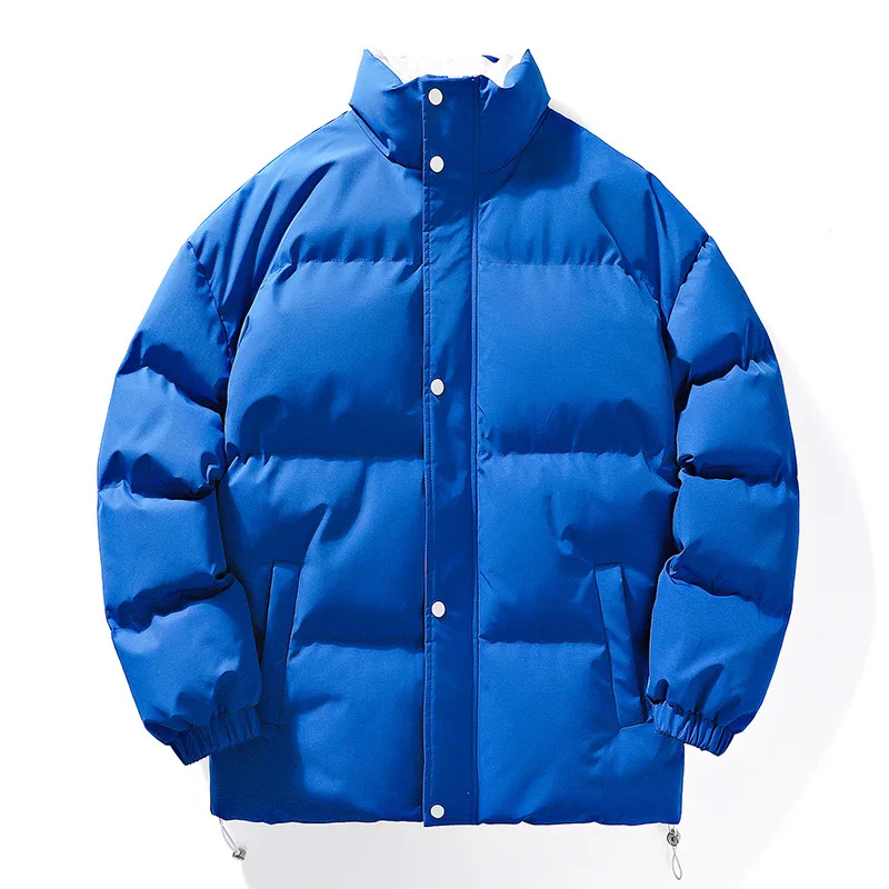 Cotton-padded Men's Winter Plus Velvet Thickened Padded Jacket Ins Tide Brand Loose All-match Bread Cotton Clothing