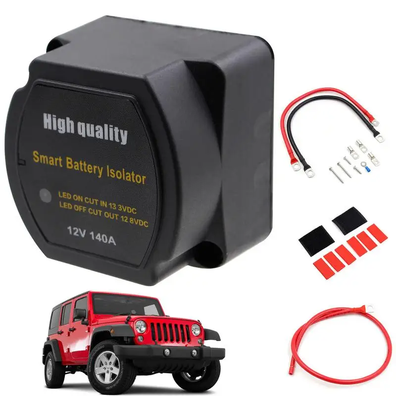 

12 Volt 140 Amp Voltage Sensitive Relay Kit VSR Dual Battery Isolator Kit VSR Intelligent Split Charge Relay For Trucks SUVs ATV