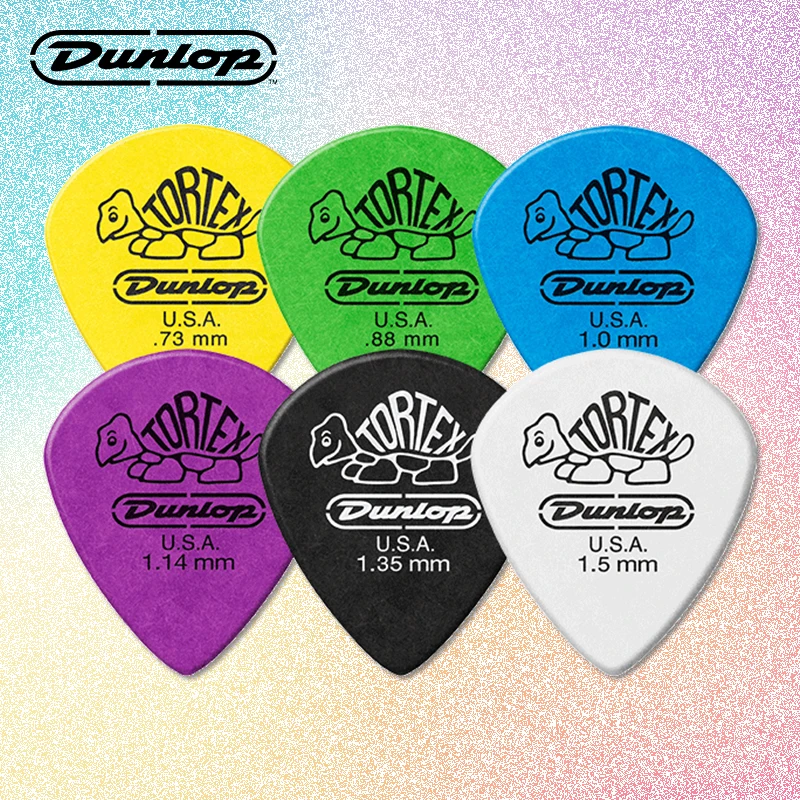 

6pcs Dunlop Guitar Picks Tortex Jazz III XL Colorful Plectrum Mediator 0.73/0.88/1.0/1.14/1.35/1.5mm Guitar Accessories