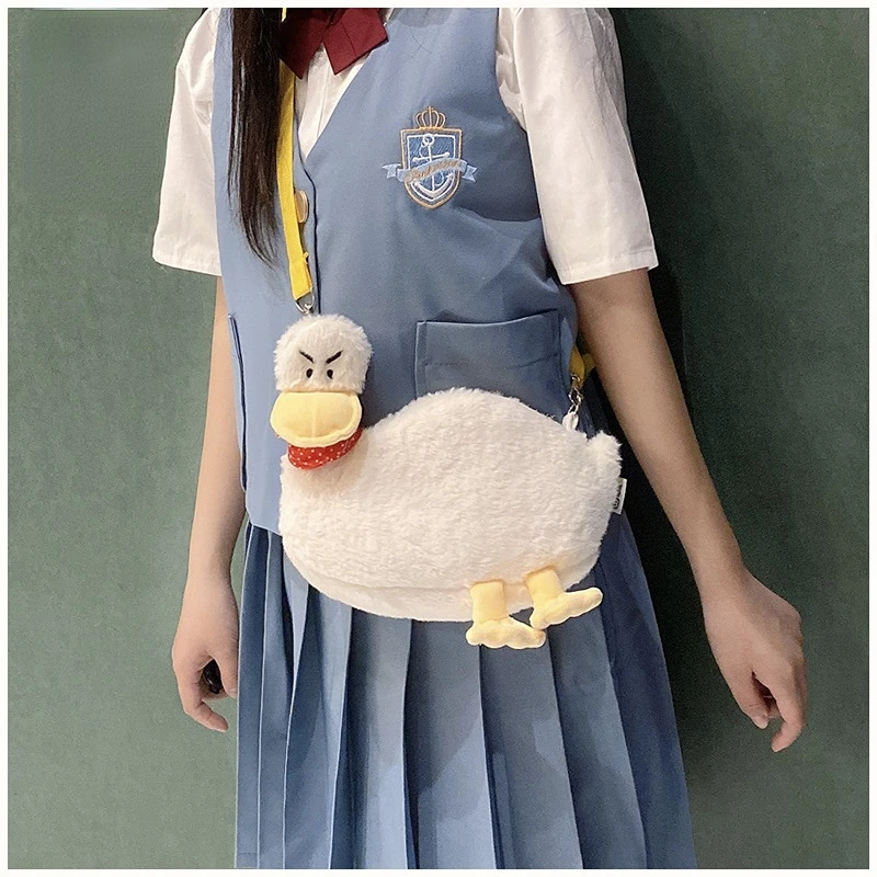 

Милая женская сумка из мультфильма «утка», вместительная сумка-мессенджер, милая плюшевая сумка для хранения, сумки, боковая сумка, сумки че...