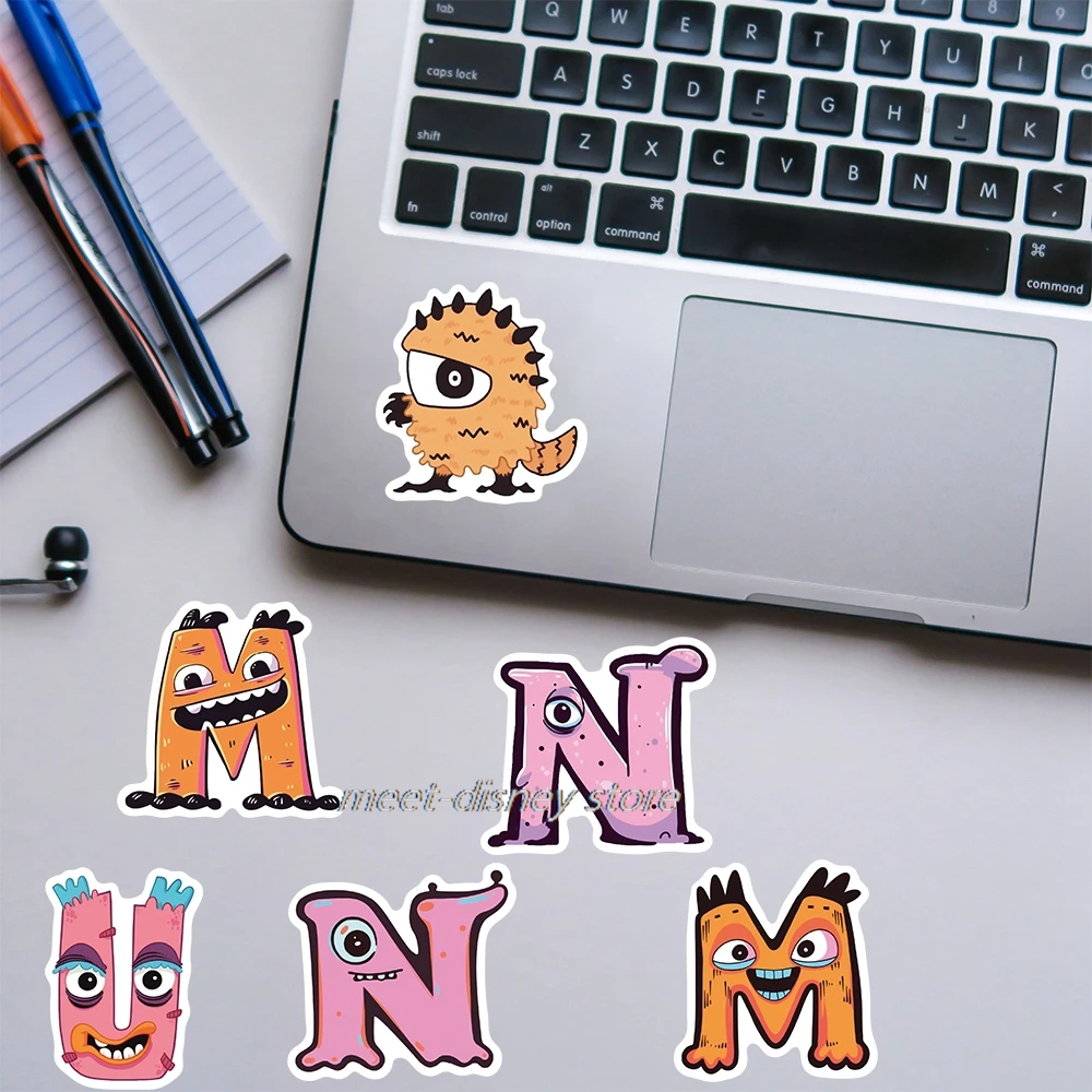 52 шт. наклейки с надписью монстра забавные граффити сделай сам телефон ноутбук