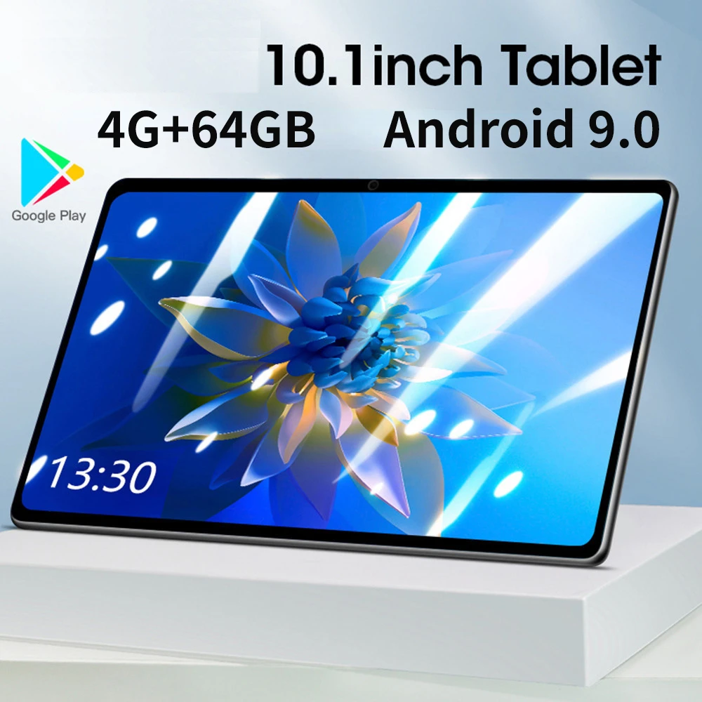 [Hot Sale] 10.1 Inches Andriod 9.0 4GB+64GB Tablet Pc Dual SIM 4G Phone Tablet PC Mic WIFI  Tablette Android Gifts Tablets