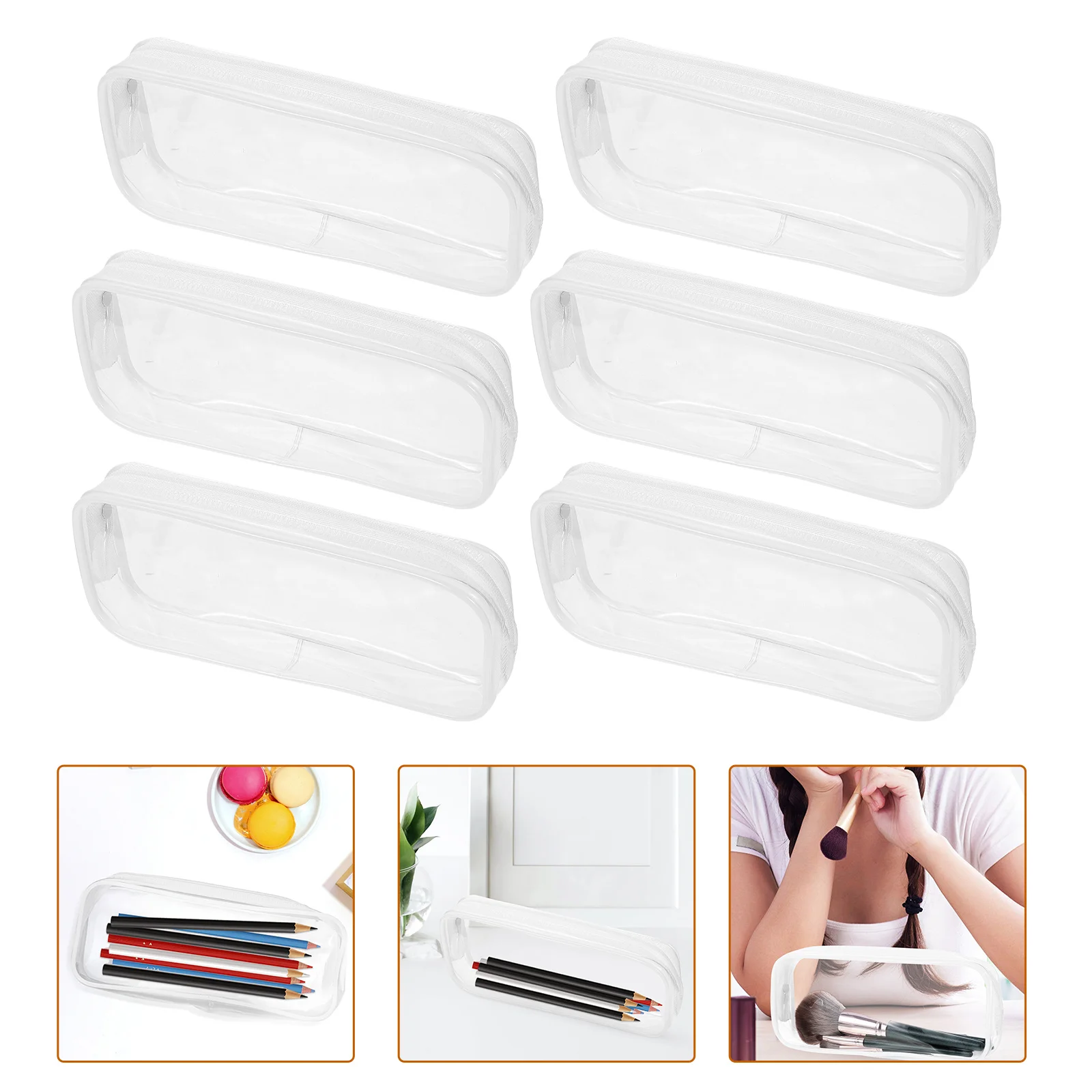 

6Pcs Pen Case Pencils Large Capacity Pencil Pouch for Men Storage Outdoor