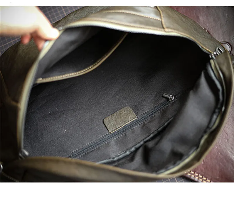 Fashion natural genuine leather youth sports green big chest bag luxury real cowhide large capacity motorcycle crossbody bag