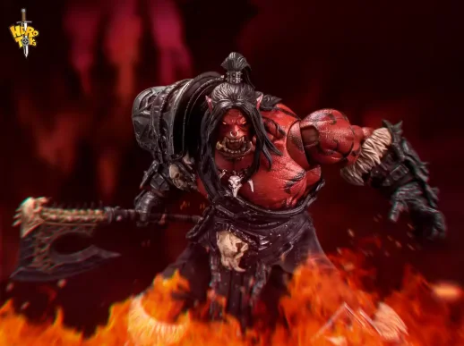 Фото В наличии, Игрушки Hero, Лимитированная серия, WoW, Громмаш Хелскрийм, Песнь племенной войны, Великий вождь, Орк-воин, 1:10 №5