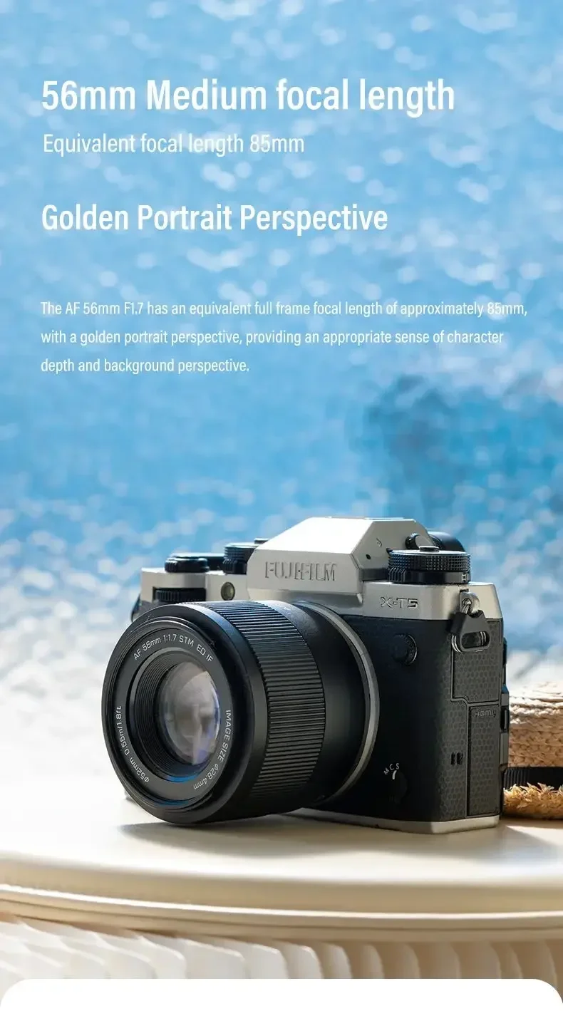 Объектив Viltrox 56 мм F1.7 с автофокусом APS-C для Fuji X Nikon Z Sony E Mount