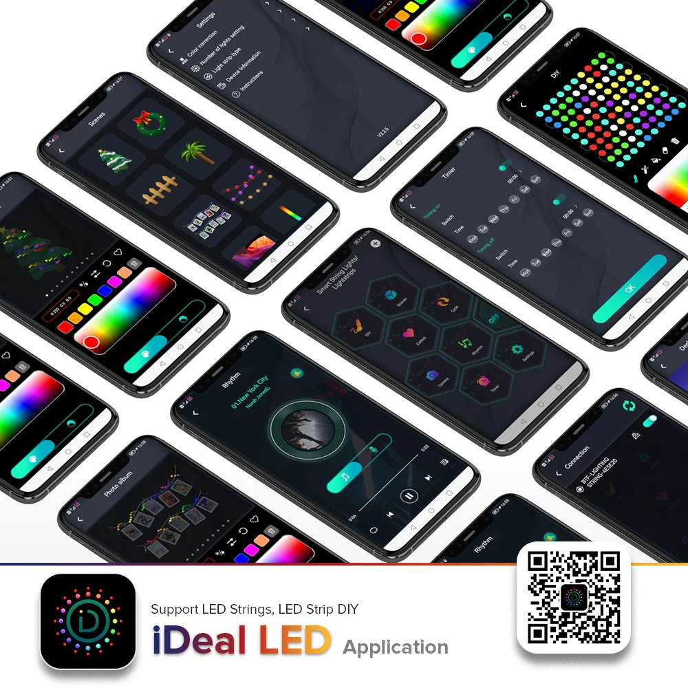 Комплекты неоновых светильников постоянного тока 24 В WS2811 RGBIC 84 светодиода на м