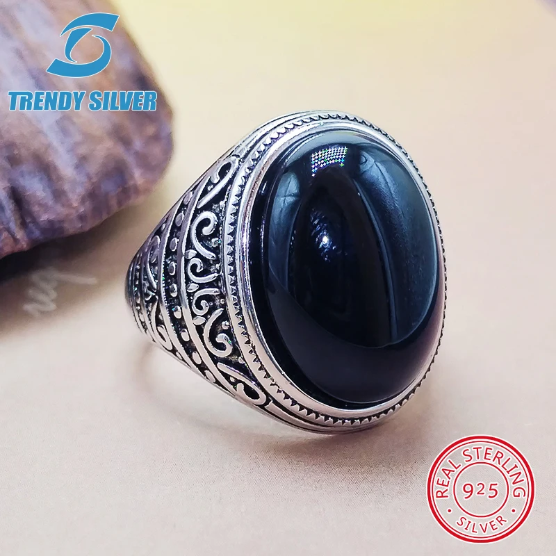 Роскошные мужские кольца оригинальные ювелирные изделия из настоящего серебра