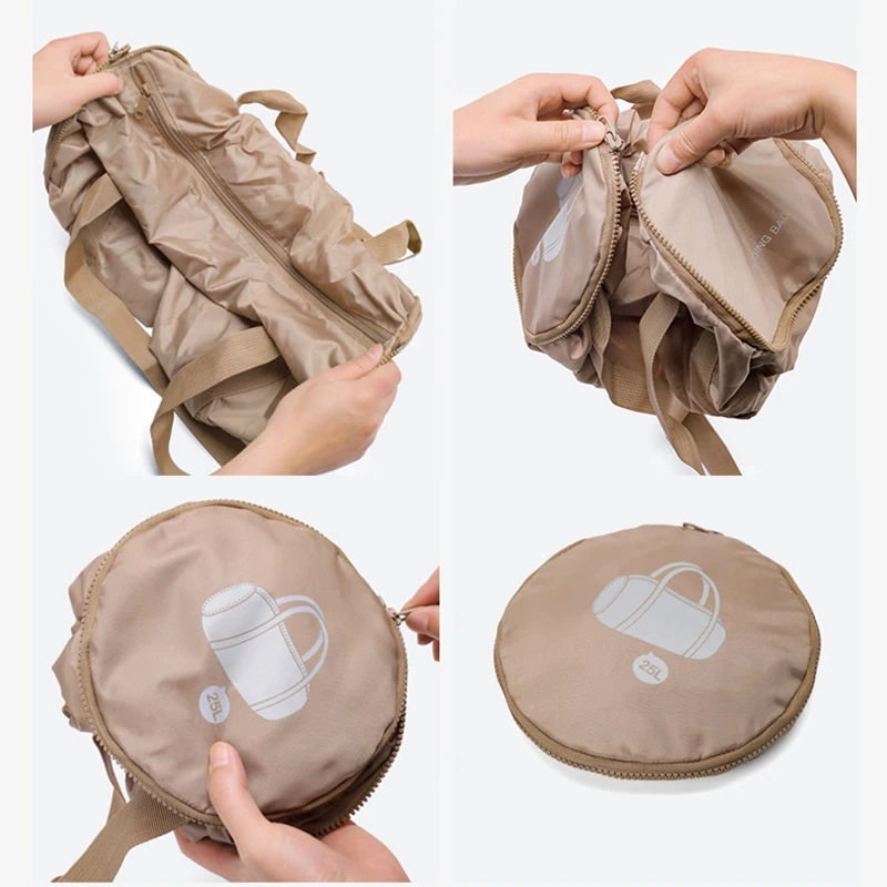 Large Capacity Foldable Black Gym Bag Women Shoe Compartment Waterproof Sport Bags for Fitness Training Yoga Bolsa Sport