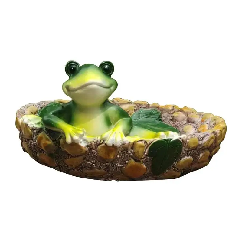 

Frog Resin Statue Garden Cartoon Figurines Animals Sculptures Gardening Crafts Ornaments Yard Balcony Outdoor