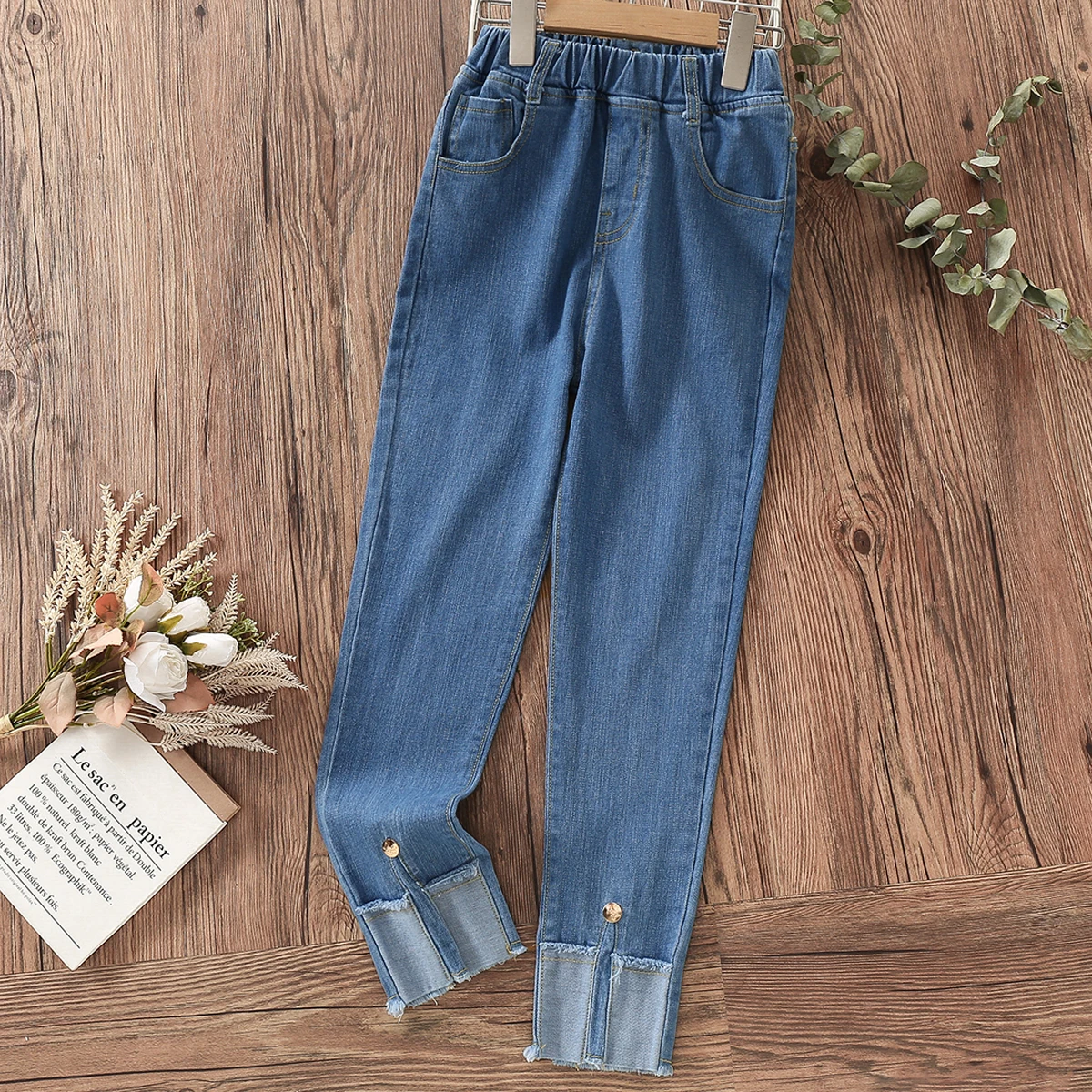 

Baby Girls Jeans for Kids Clothes for Teenagers Pants Children Trousers Denim Pencil Pants Spring Autumn Costumes 8 10 12 Years