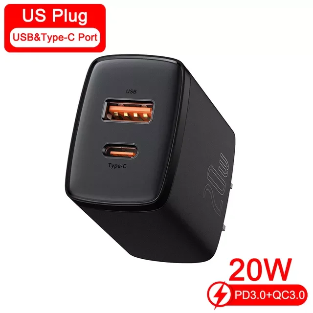 

2022 For iPhone 13 12 Pro Max Mi QC 3.0 PD 20W Fast Charging Phone charger 30W USB Type C Charger Quick Charge