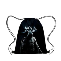disney movie moon knight drawstring pocket bag marvel hero marc spector print fashion sports portable backpack for children