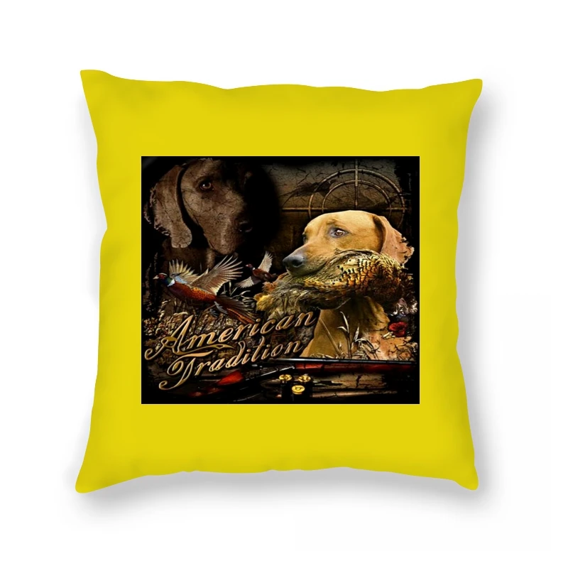 

New PHEASANT HUNTING T Pillow Case LABRADOR AMERICAN TRADITION