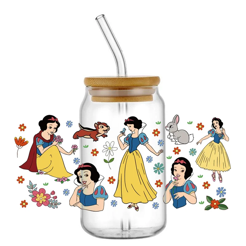 Фото Наклейки Funko Snow White Princess, 17 листов, УФ-печать, DTF-пленка. Можно использовать на кружках, стеклянных шкафах, телефонах, компьютерах, столах и т.д. №4