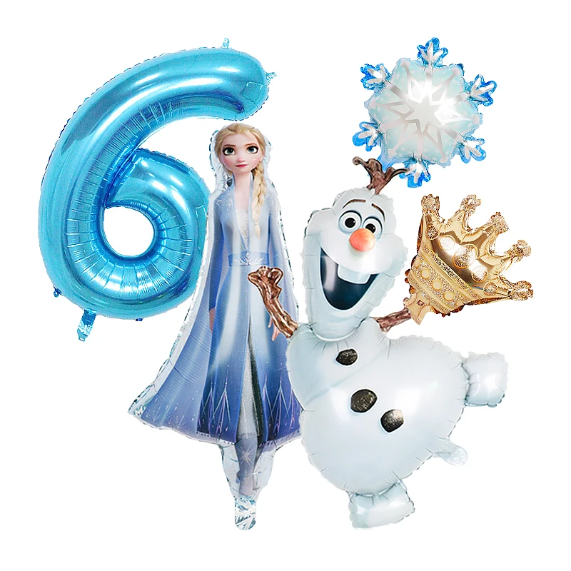 

5Pcs/lot Frozen Elsa Princess Balloon Baby Shower Kids Birthday Party Decoration Double-sided Balloon Aluminium Foil Balloons