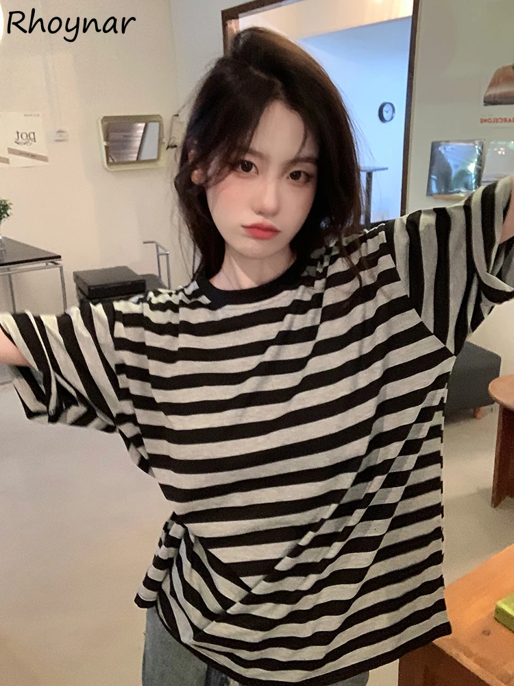 

T-shirts Women Summer Students O-neck Short Sleeve Harajuku Japanese Style Casual Loose All-match Basic Classic Retro Young Ins