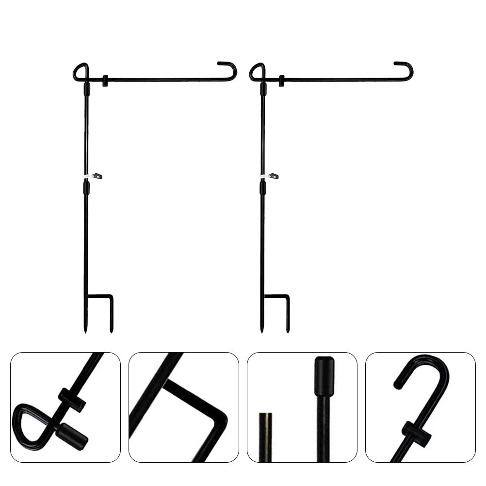 

Flag Garden Holder Stand Pole Yardbanner Iron Outside Lawn Hanger Flags Bracket Holders Rack Patriotic Feeder Bird Display Metal