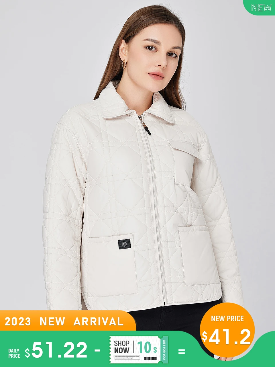 

ZIAI 2023 New Women's spring jacket Classic Short Women's cotton suit parkas Casual Thin Cotton coat women ZM-20341