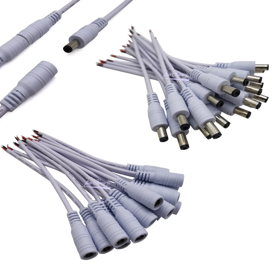 22AWG Male Female connector Plug Power Cable cord wire for CCTV video Camera Security 12v Extension Cable Plug Adaptor 2.1x5.5mm