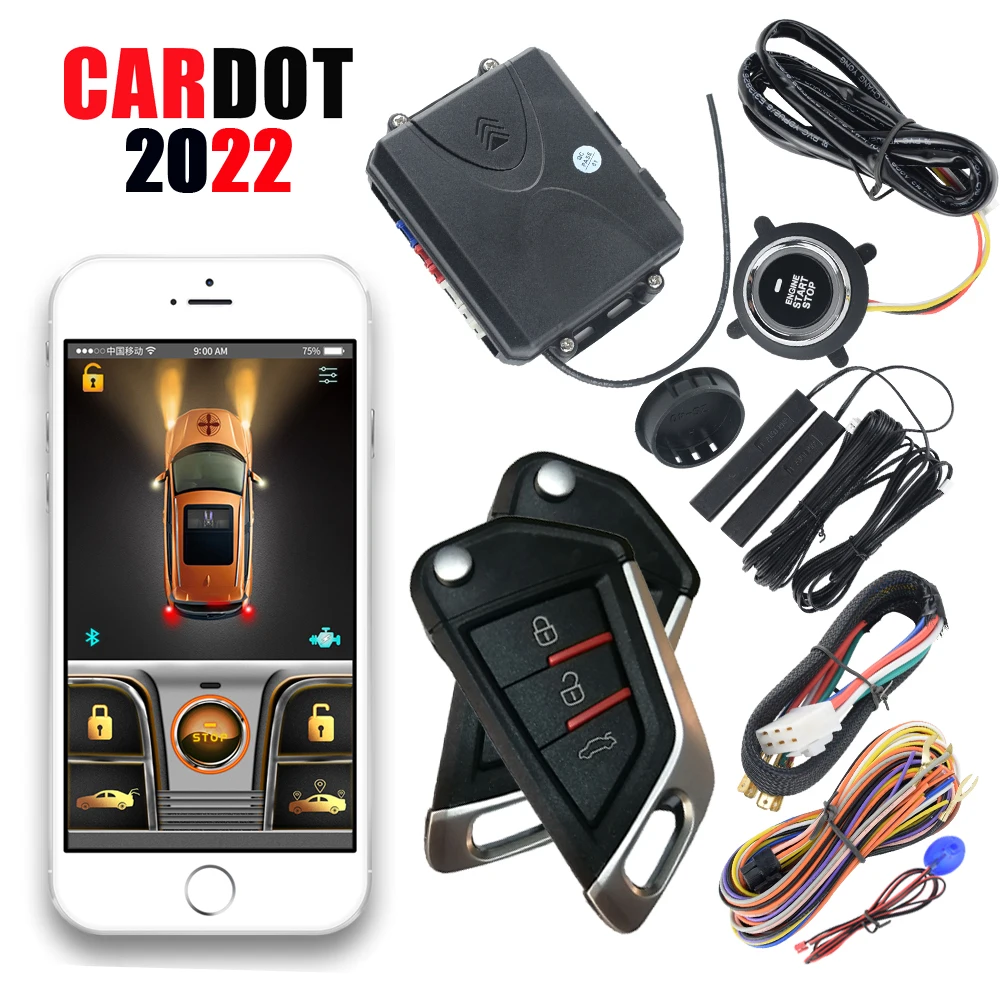 Drop Shipping KOL Cardot Alarm Auto Smart Keyless Starter Car Alarm System Remote Start