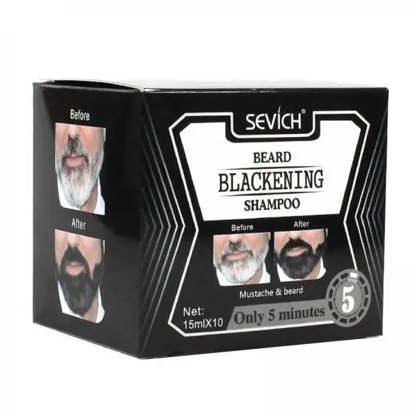 

10 шт., шампунь-краска для бороды, 15 мл