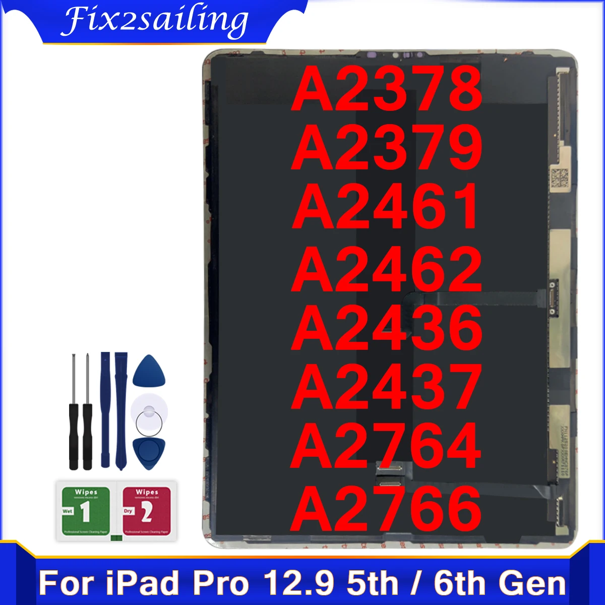 Фото Проверенный LCD-дисплей с сенсорным экраном и дигитайзером для iPad Pro 12.9 5-го и 6-го поколений (модели A2378, A2379, A2461, A2462, A2436, A2437, A2764, A2766) №1