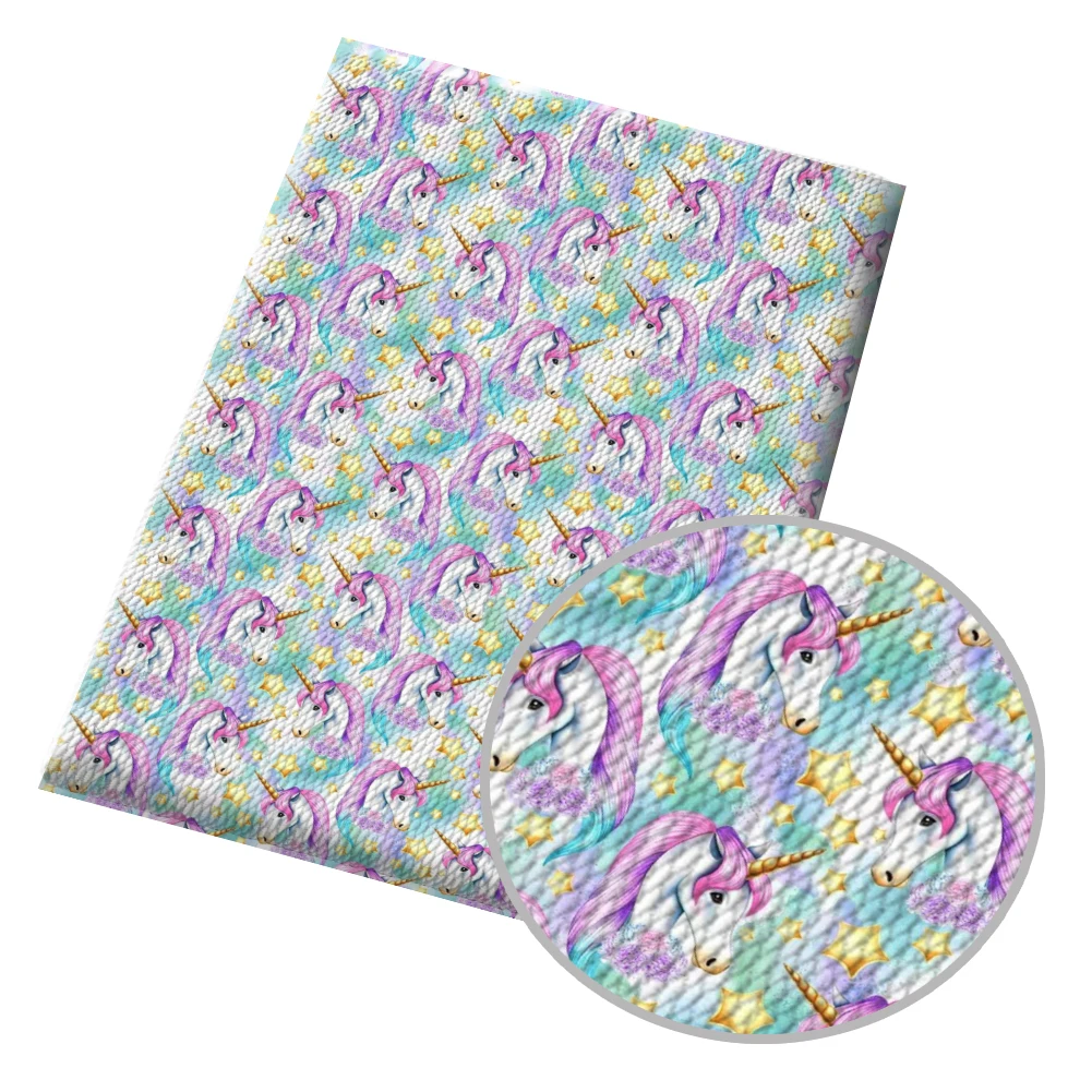 

Cute Cartoon Unicorn Pattern Bullet Textured Liverpool Patchwork Tissue Kids Home Textile 50*145cm