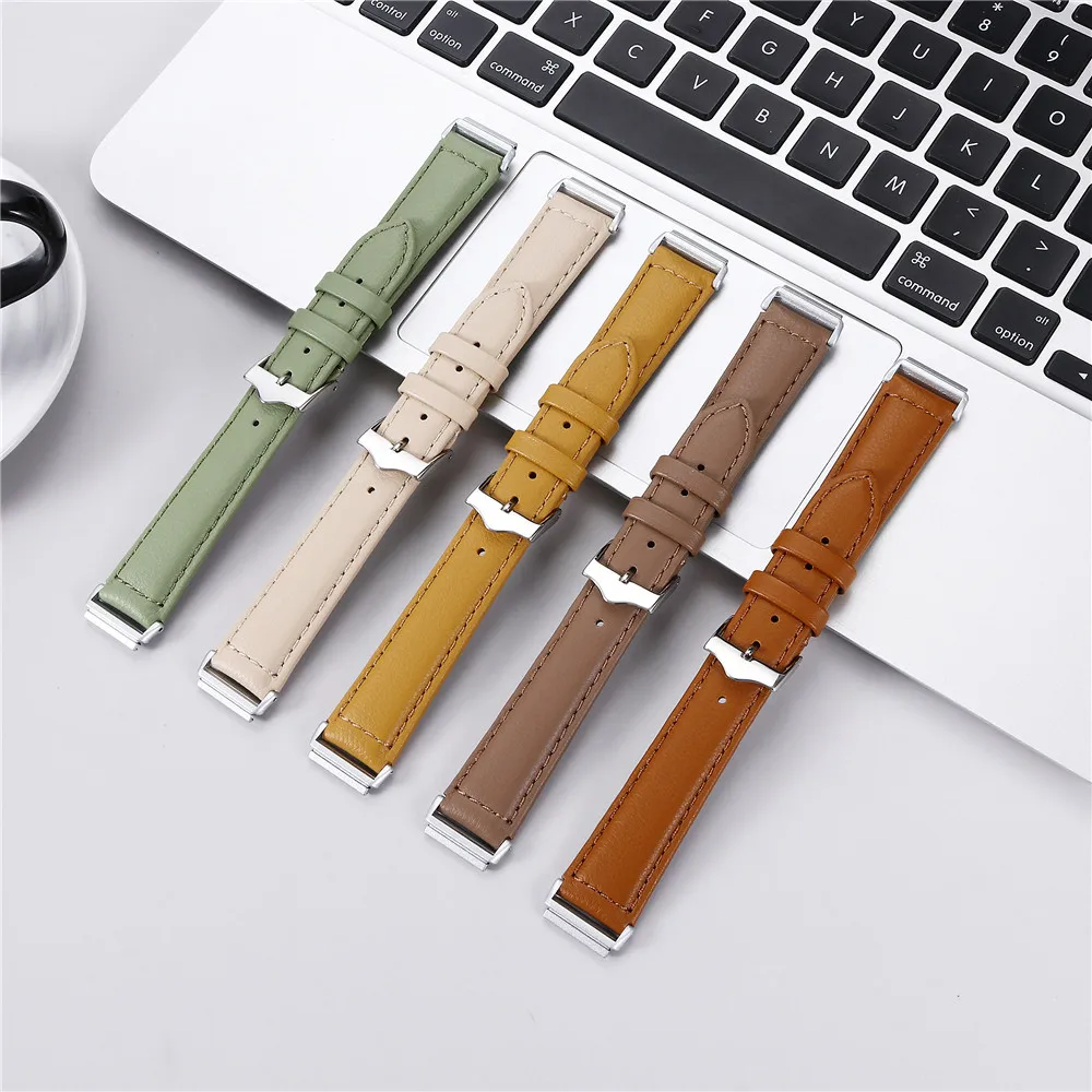 

Ремешок из натуральной кожи для Huawei Honor Band 6, сменный Браслет для смарт-часов, с защитой экрана