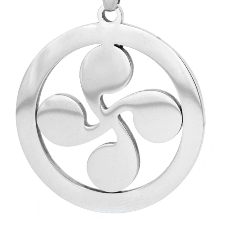 10 шт., подвеска Risul lauрусру с четырьмя головками, крест баски, Simbol от Star Sun keltic, подвеска из нержавеющей стали с зеркальной полировкой