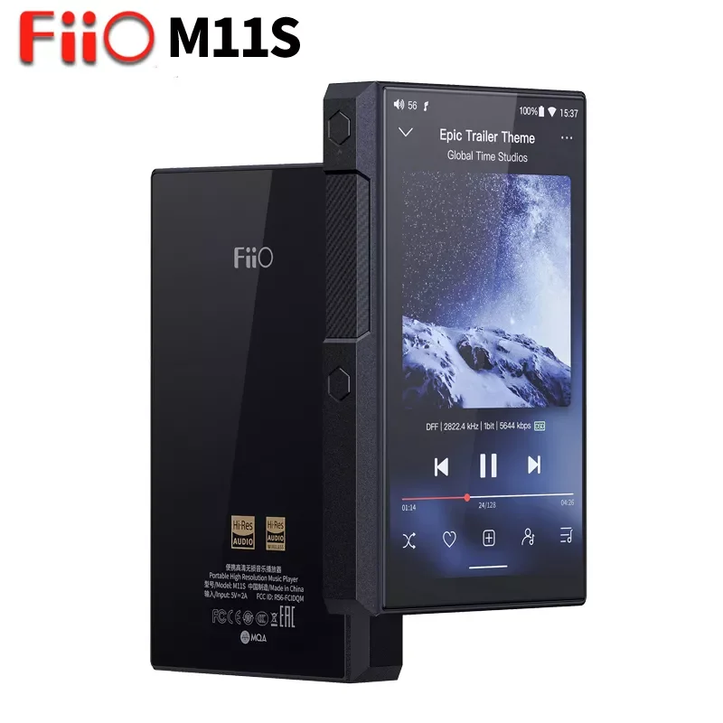 

NEW2023 M11S Hi-Res Music Player Dual ES9038Q2M Android 10 5.0inch MP3 WiFi/MQA/Bluetooth 5.0 PCM384 DSD256 15H Playtime