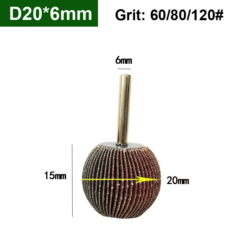 

Комплект из 5 сферических наждачных колес NoEnName_Null 60-180 grit