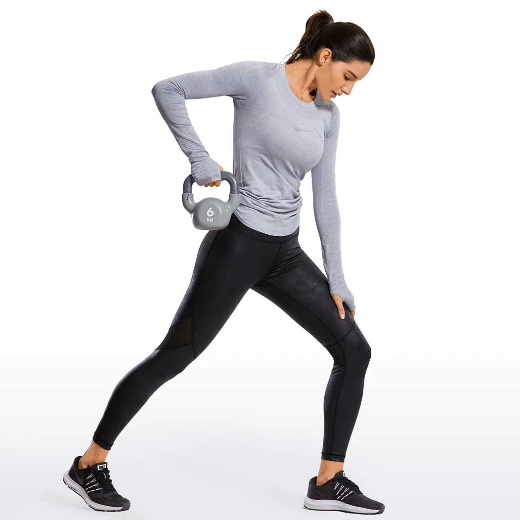 SYROKAN Faux Leather Leggings Women  Matte Coated Texture Workout Leggings Sport Women Fitness Mesh Tight Pants