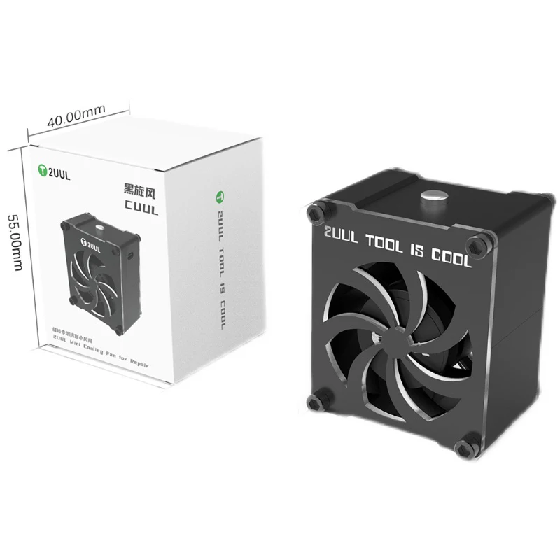 

Мини-вентилятор 2UUL, ремонт выделенного 5 В, интерфейс USB-TYPE-C, однокнопочный переключатель, черный Whirlwind, 2 режима, регулировка