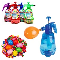 500pcs water balloons with water pump inflation ball funny water balloon pumping station summer outdoor birthday party