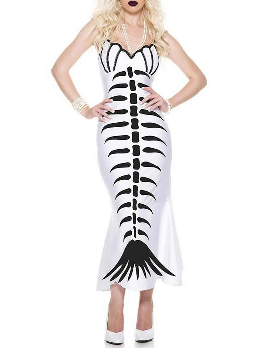 

Женское платье «рыбий хвост» на Хэллоуин, летнее платье без рукавов с принтом «рыбий хвост» для вечеринок и коктейлей, Пляжная уличная одежда