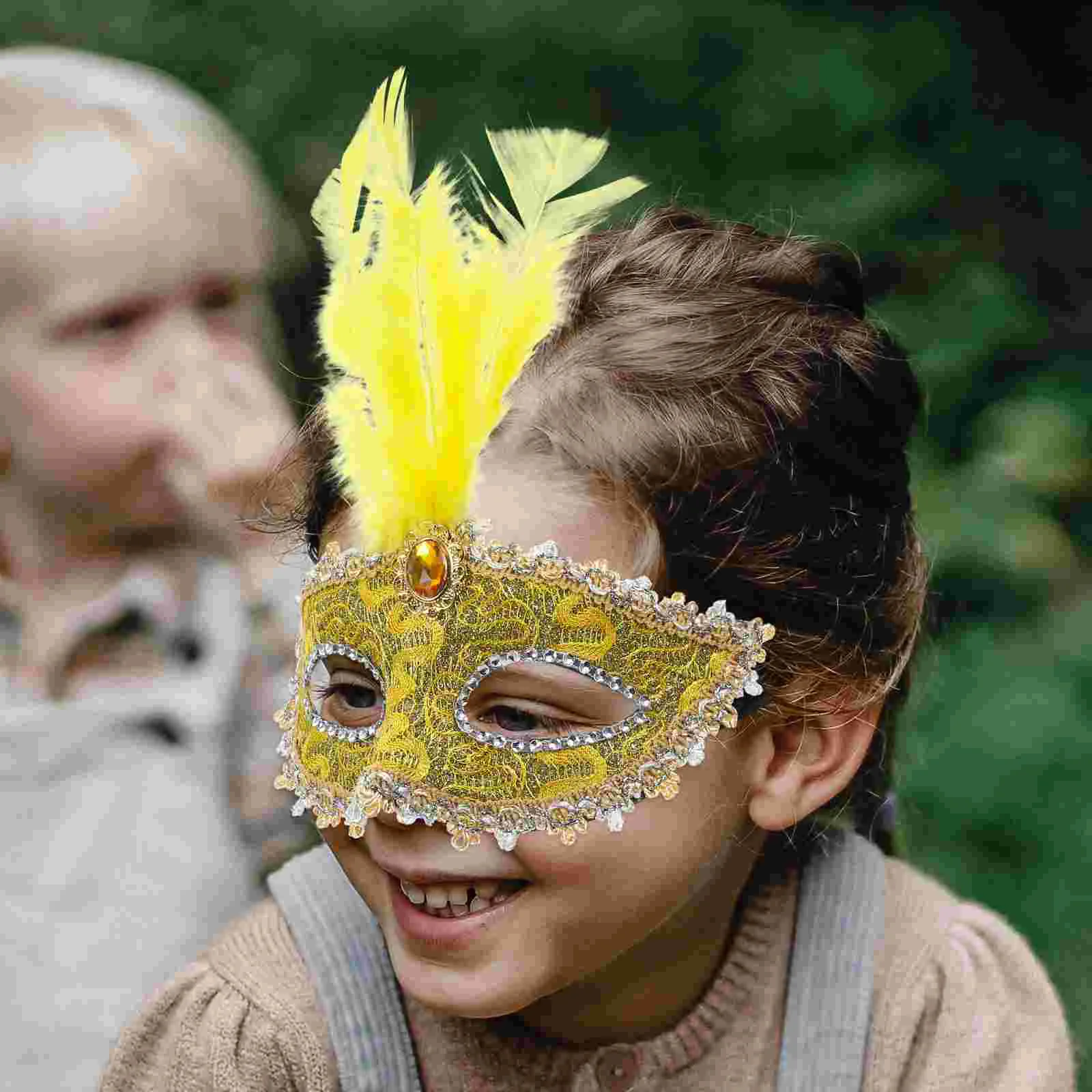 

12 Pcs The Mask Clothing Dress Headwear Masquerade Prop Prom Ball Masks Halloween Plumes Women Plastic Festival Adult Women's