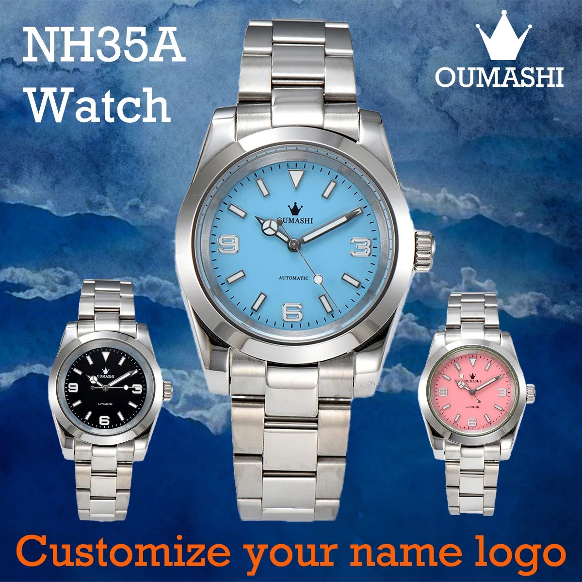 

Роскошные автоматические наручные часы NH35 с логотипом на заказ, механические мужские часы с циферблатом «сделай сам», керамические часы 10 бар, мужские часы
