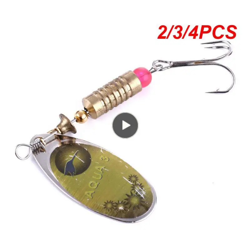 

2/3/4PCS All Copper Metal Vib Sequin Bait Sinking Spinner Rotating Spoon Fishing Accessories New Arrival Reflective Fishing Lure