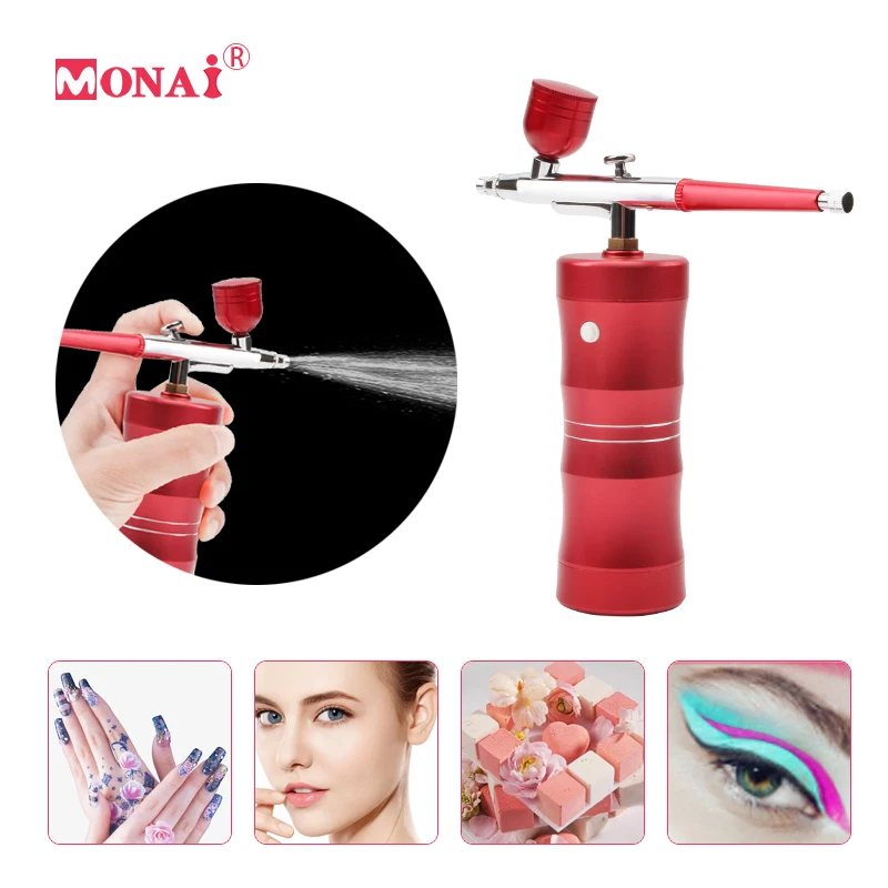 Kit Spray Gun For Nails Art Paint Tattoo Craft Cake Nano Fog Mist Sprayer Aerografo Para Pasteleria Tool