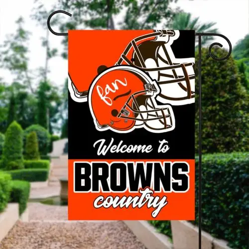 Cleveland Browns Футбольные болельщики 12x18 дюймов Садовый флаг Двусторонний дворовый