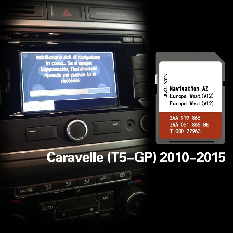AZ V12 WEST Europr RNS 315 для SD-карты Caravelle (T5-GP) 2010-2015 Navi