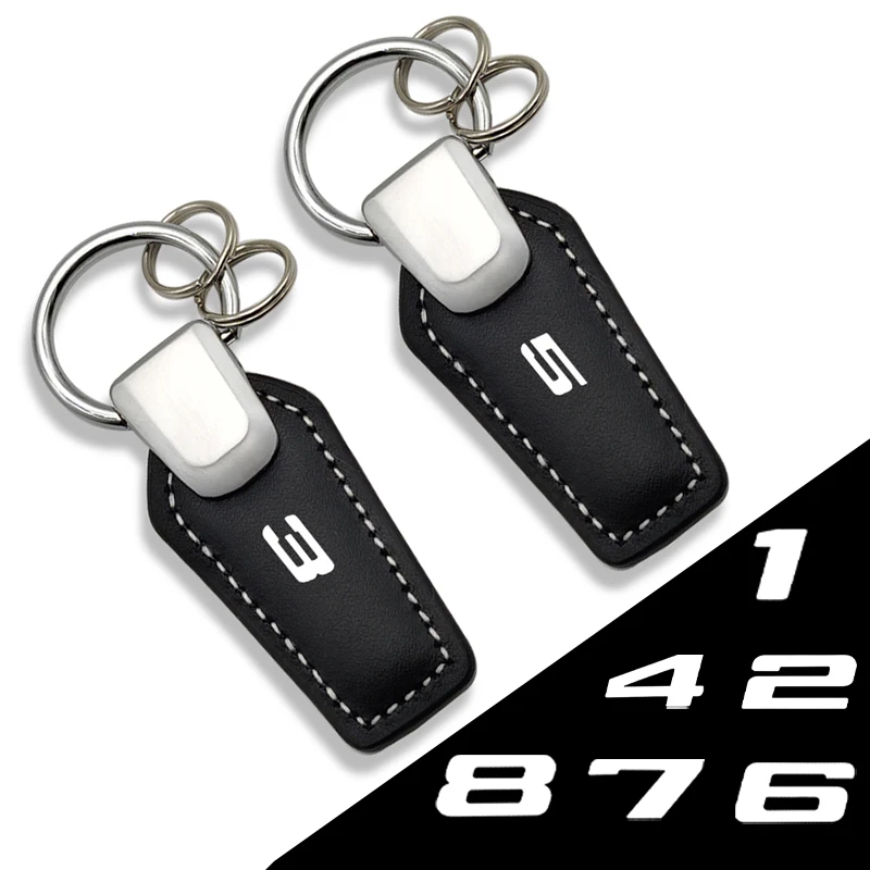 

JKHNN Leather Car KeyChain Key Rings With Car Logo For BMW 1 2 3 4 5 6 7 8 Series E84 f48 f25 e83 f26 e53 e70 f16 e71 f49