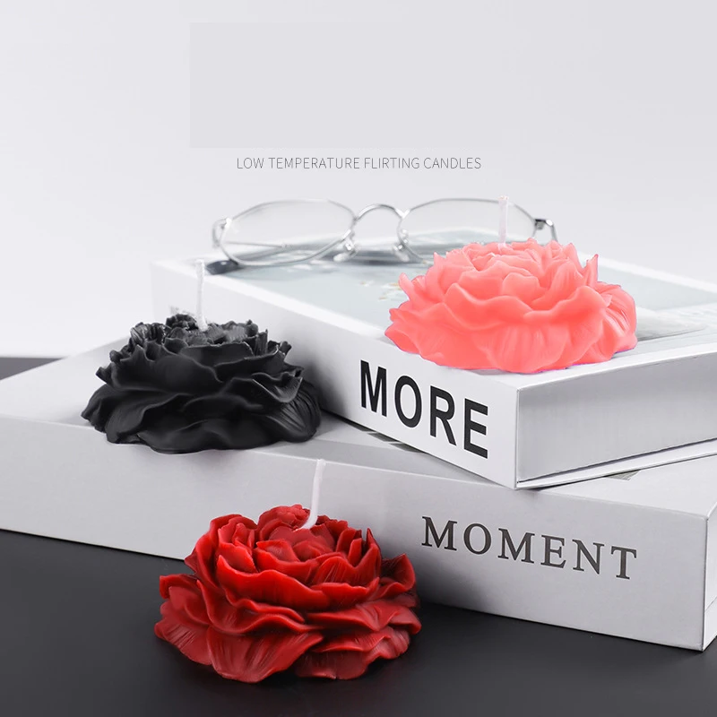 Аромат-компаньон подарок свеча в форме пиона орнамент для девочек День учителя