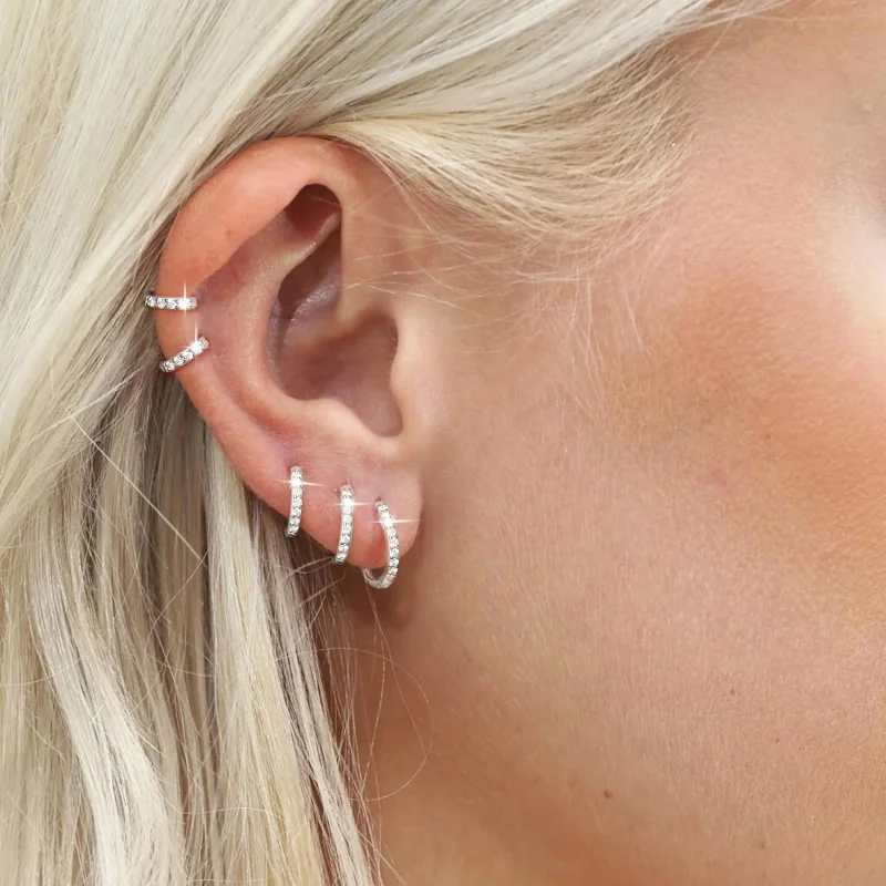 Кристалл из стерлингового серебра 925 пробы — украшенные гусеничными шпильками в