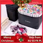 TOUCHNEW T8 эскизные Маркеры Набор ручек для рисования с двойным наконечником, ручки для манги, школьная цветная ручка